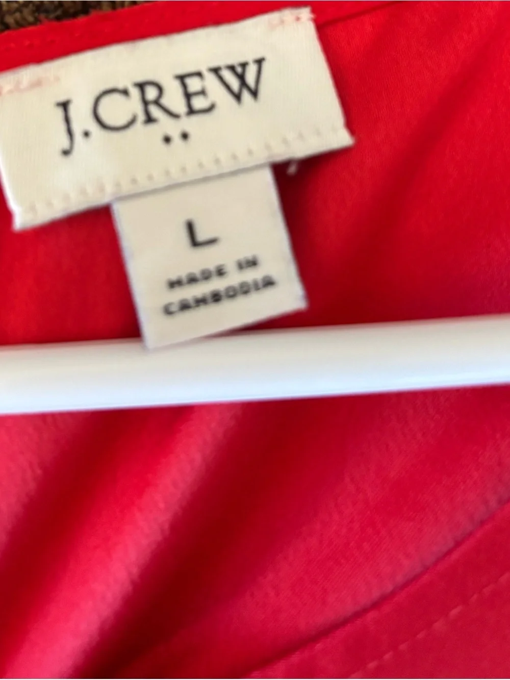 J. Crew women’s size large Bright Red Flutter-Sleeve Top blouse puff cap sleeves